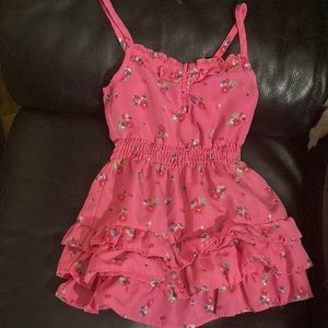 Cherokee extra small 4/5 pink with different color, flower pattern girl shirt